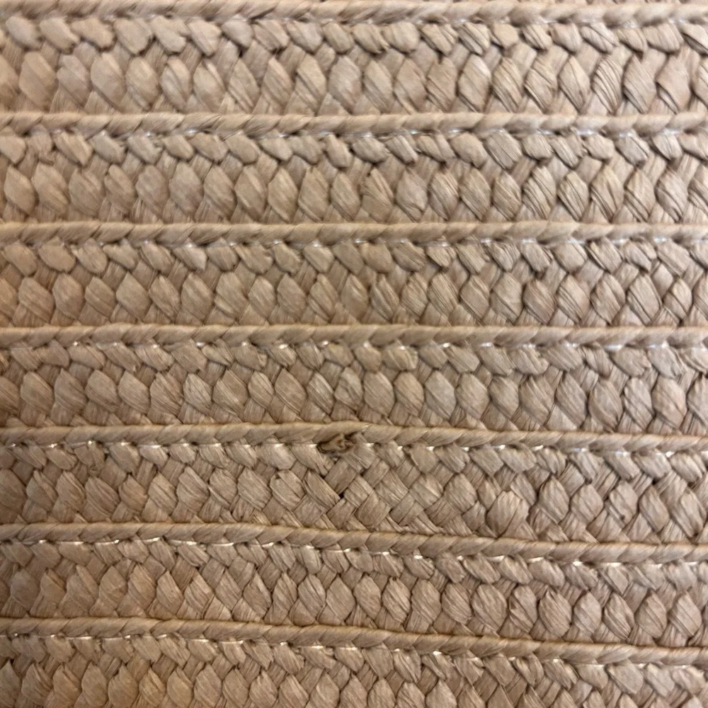 NWT Sol And Mer, Bikinis and Martinis Braided Straw Tote, Tan - Picture 7 of 7